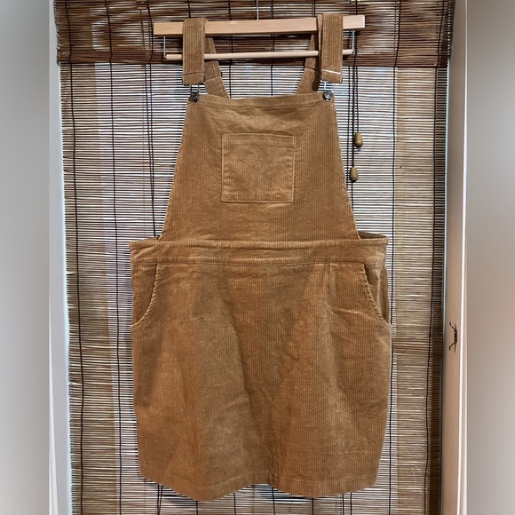 Umgee Tan Corduroy Overall Dress - Picture 2 of 7